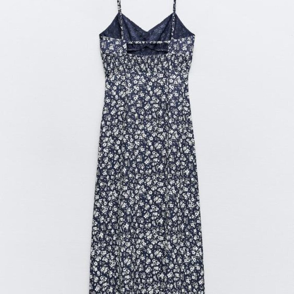 Zara MIDI FLORAL PRINT DRESS NEW WITH TAG - Picture 5 of 7